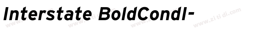 Interstate BoldCondI字体转换